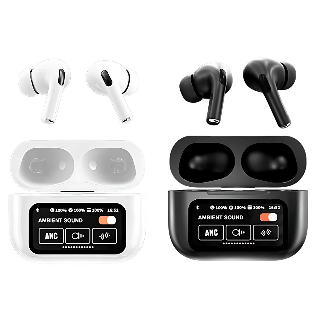 Wireless Earbuds with LCD Touchscreen