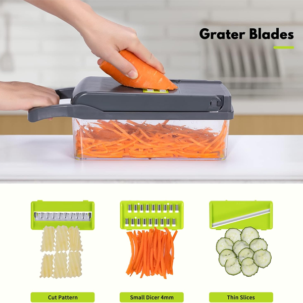 Multipurpose Vegetable Cutter 14-Piece Set